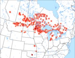 Anishinaabeg communities and cities where a significant Ojibwe population lives today