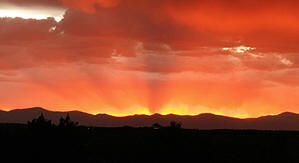 A Kokopelli Sunset in the Rocky Mountains