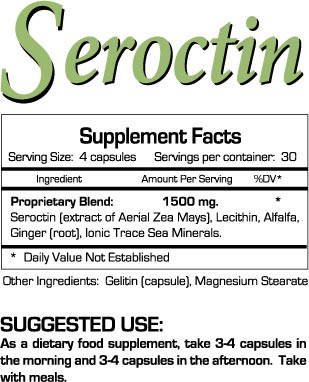 Natural serotonin from Seroctin derived from the tips of young corn leaves